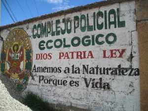 Otro lugar apropiado donde se enseña a respetar el ambiente, en Cuzco, Perú.